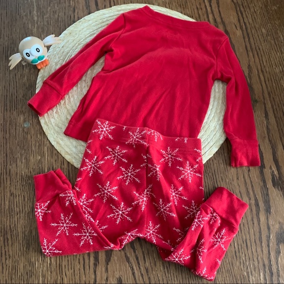 Old Navy 12-18M Let It Snow Cotton LoungeWear  Set - Picture 4 of 11
